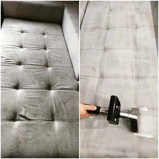 upholstery before and after picture
